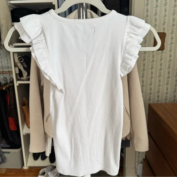 Ribbed Ruffle Tank - Picture 3 of 5
